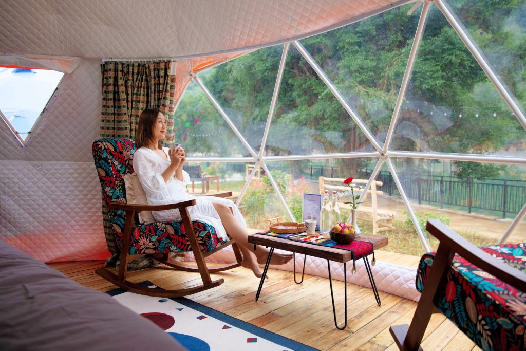Experience the first luxury glamping in Mai Chau Valley.
