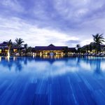 Relax in the outdoor infinity pools of the resort.